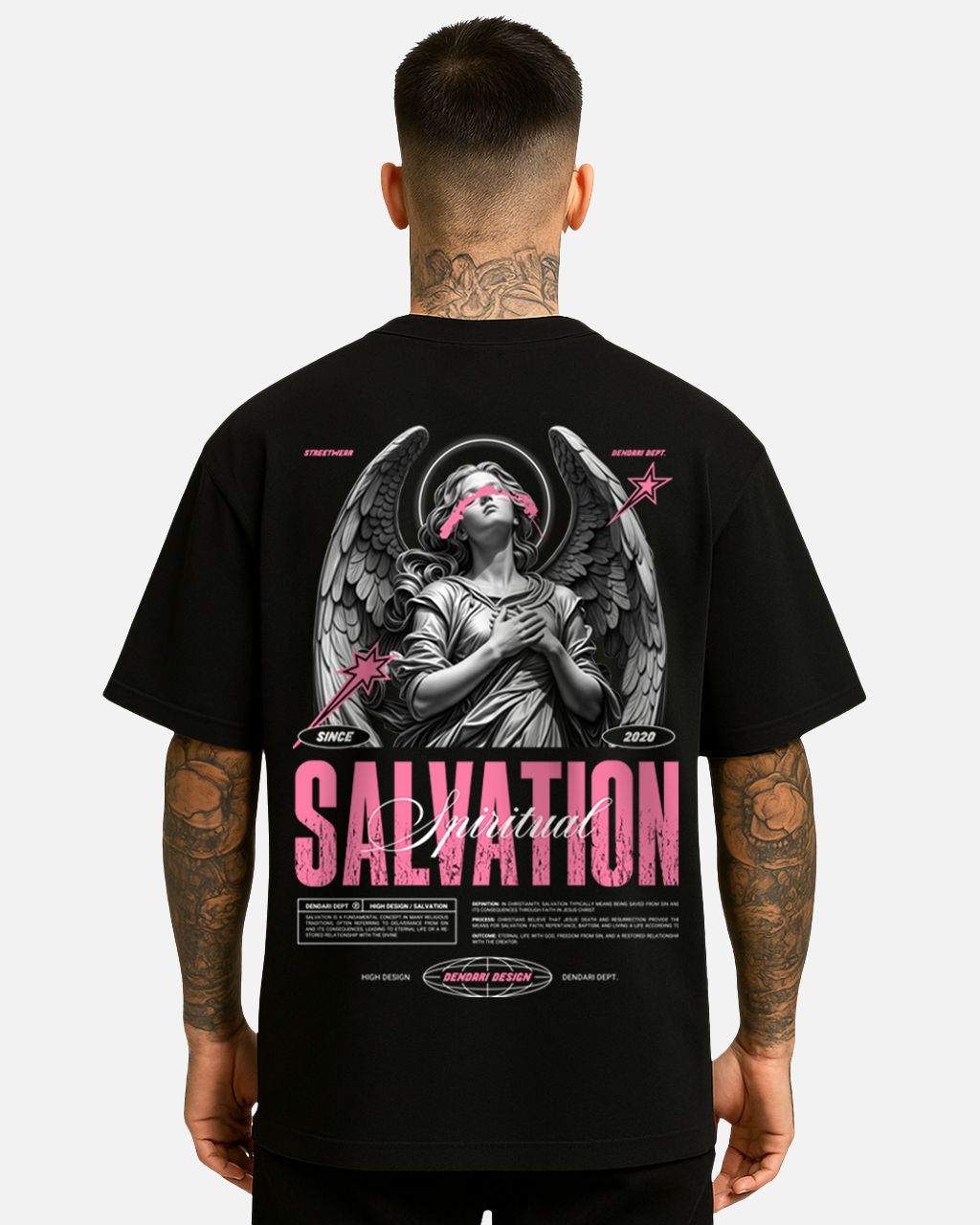 Camiseta Oversize Premium 200Gr Angel Pink