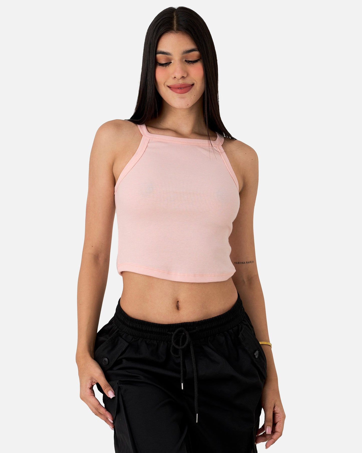 Blusa Rib Rosado Claro