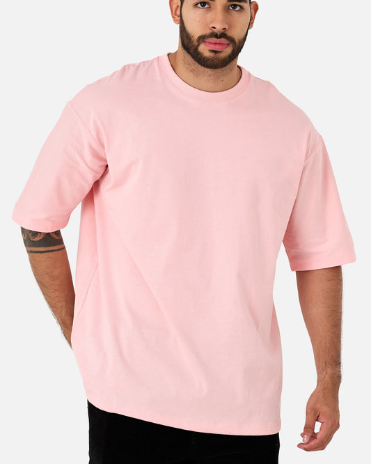 Camiseta Oversize Básica Rosada