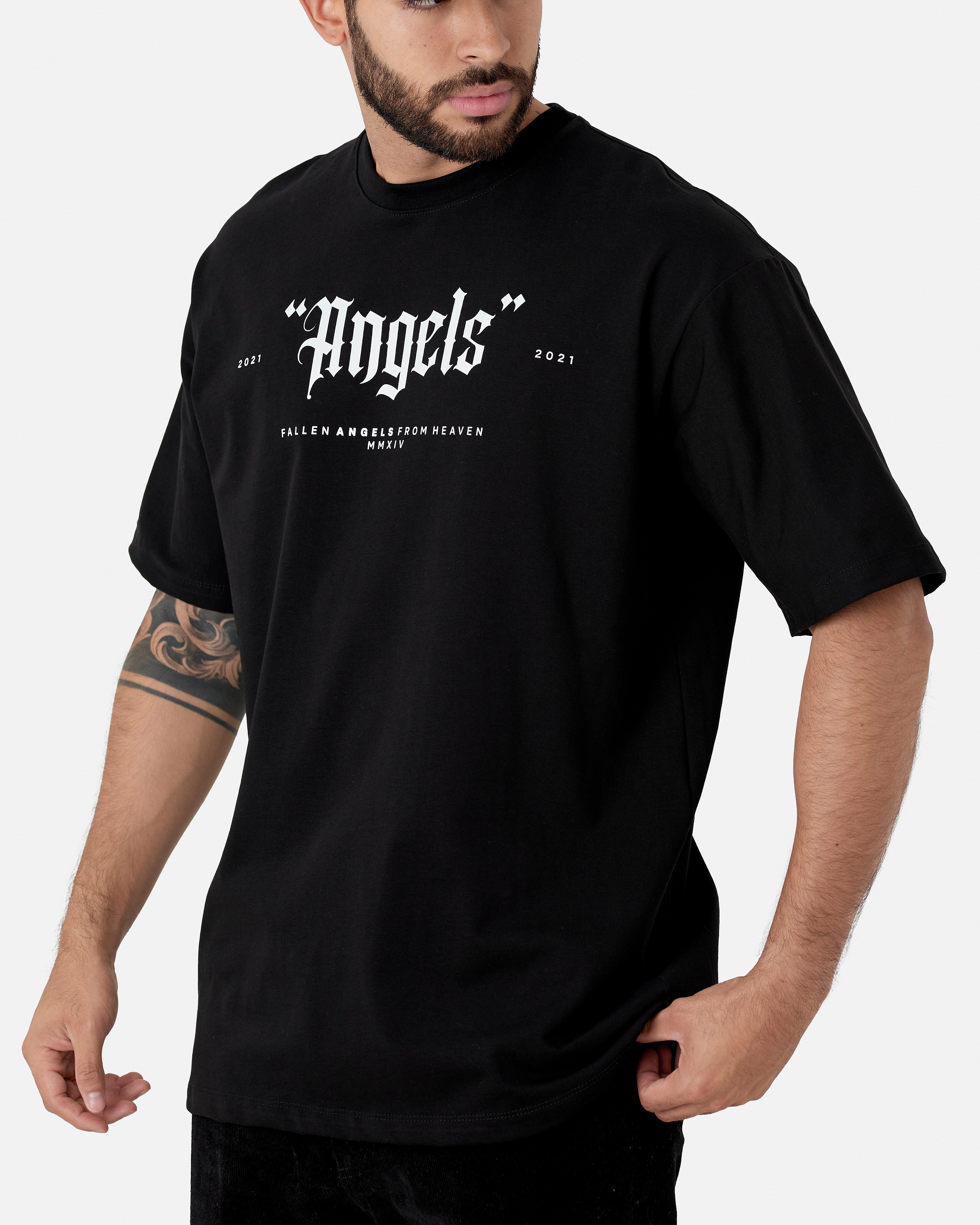 Camiseta Oversize Premium 200Gr Wings Black