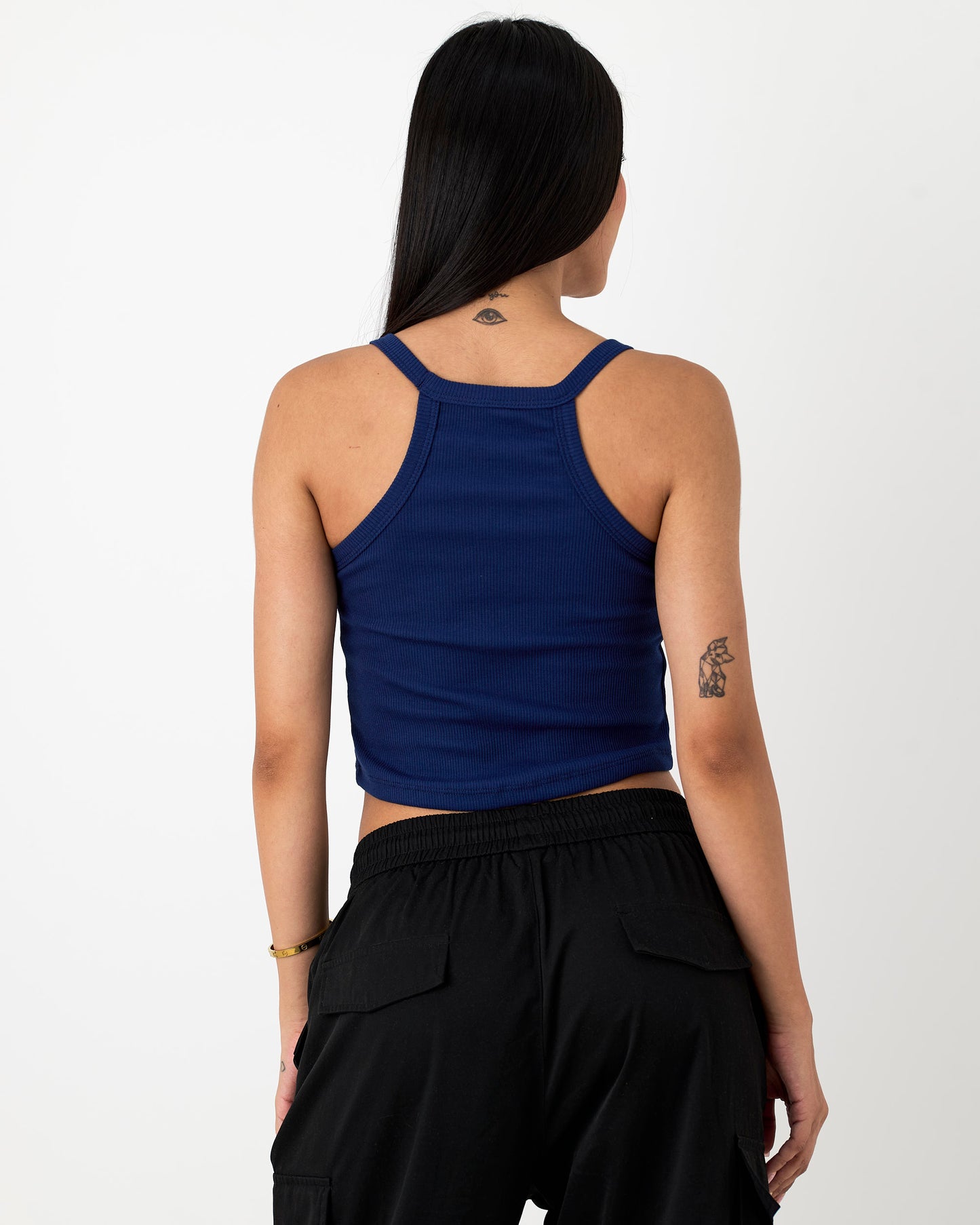 Blusa Rib Azul Turqui
